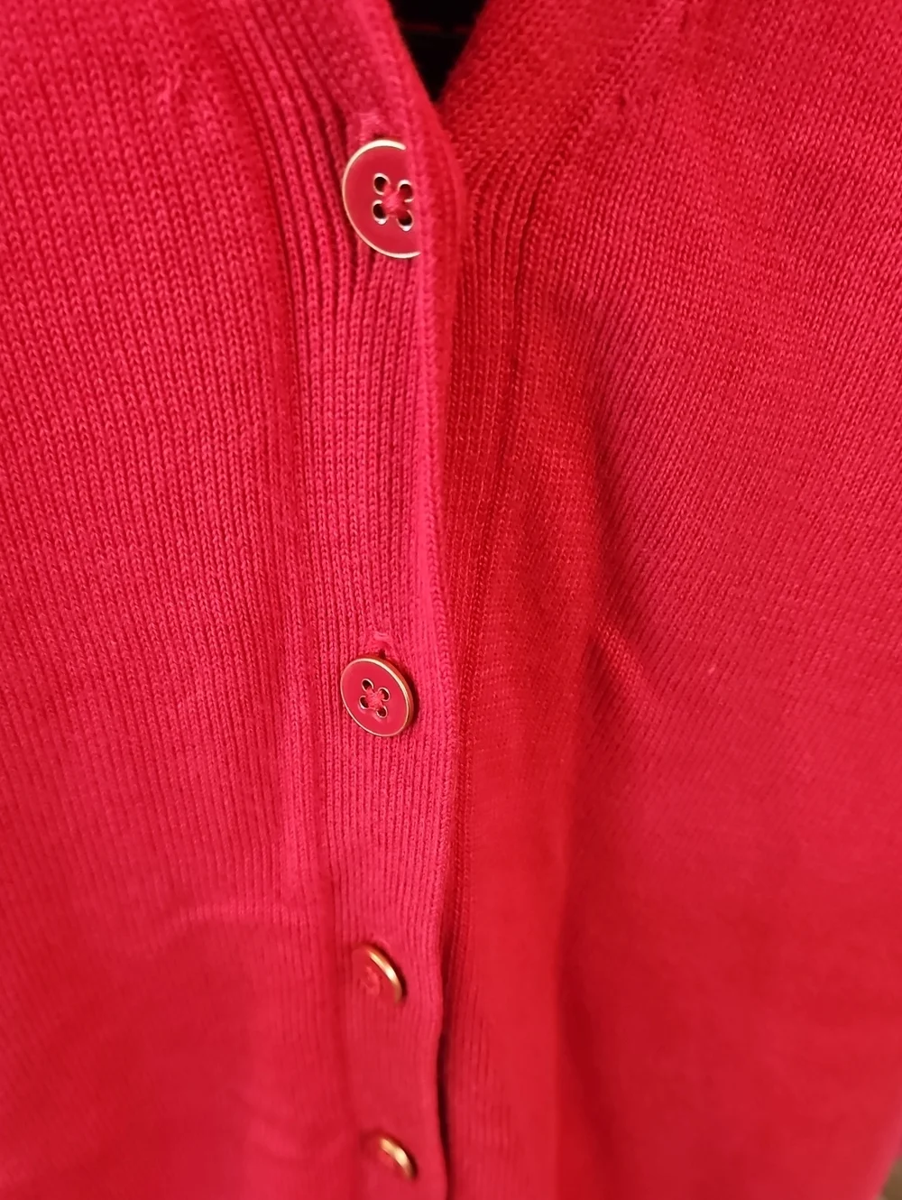 👚Talbots Raspberry Pink V-Neck Button Cardigan - Picture 6 of 9